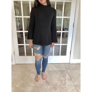 Free People Chunky Black cotton sweater sz small